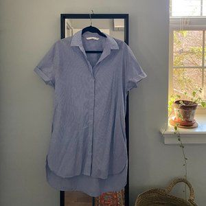 Blue Zara Shirt Dress